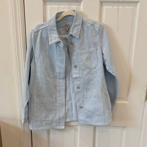 J.Crew Garment-dyed chore jacket size XS Light Blue
